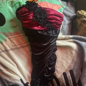 Red and Black b.smart size 5/6 shirt dress